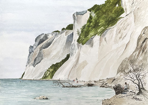 Mats Müller, Möns Klint Danmark, 42x30cm