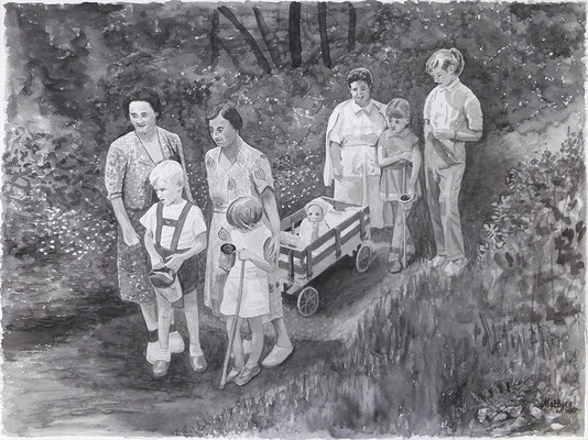 Mats Müller, Skogspromenad, 48x36cm