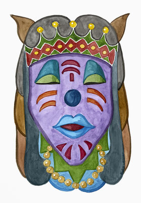 Mats Müller, Mask-05, 21x14cm