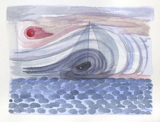 Mats Müller, Vind i seglen, 32x24cm