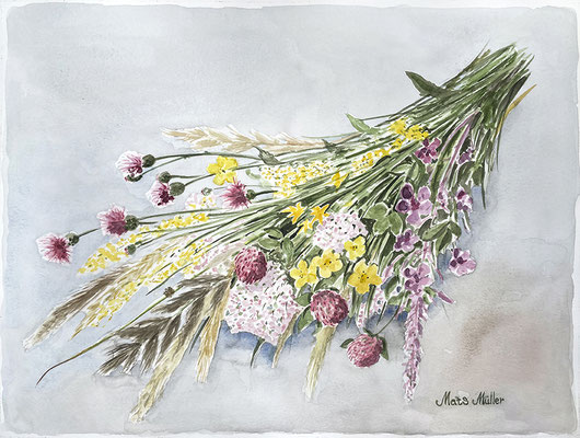 Mats Müller, Vildbukett, 40x30cm