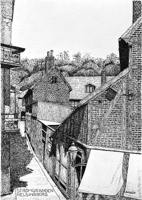 Mats Müller, Strömgränden Helsingborg, 30x21cm