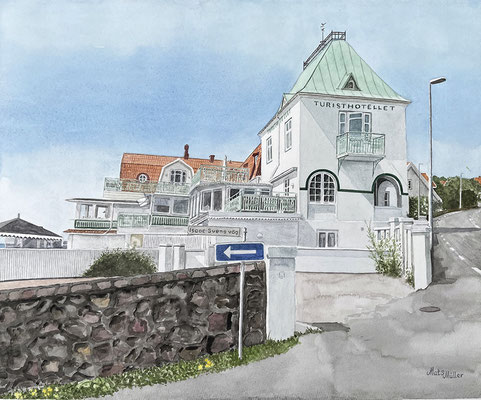 Mats Müller, Turisthotellet Mölle, 45x36cm