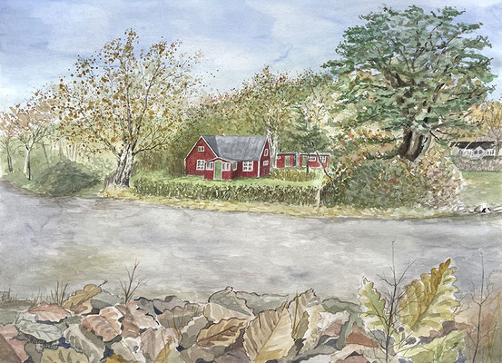 MatsMüller, Kulla-stugan, 76x56cm