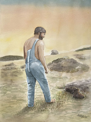 Mats Müller, Kängerna, 47x35cm