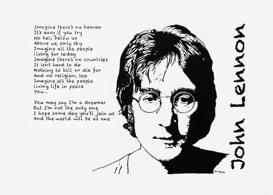 Mats Müller, John Lennon, 35x25cm