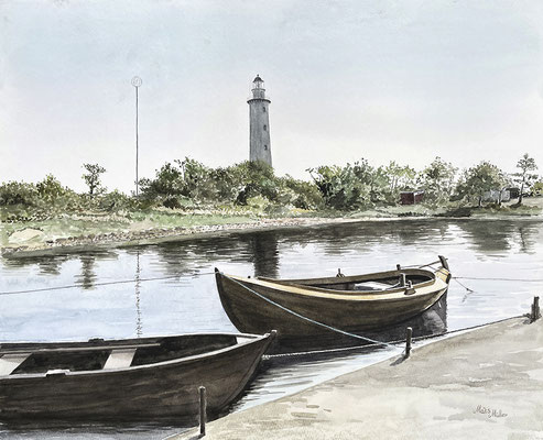 Mats Müller, Fyren Erik N.Öland, 45x36cm