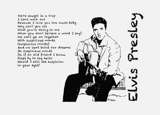 Mats Müller, Elvis Presley, 35x25cm