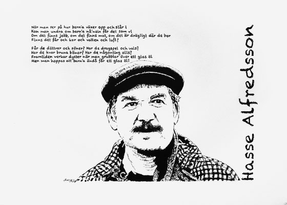Mats Müller, Hasse Alfredsson, 35x25cm