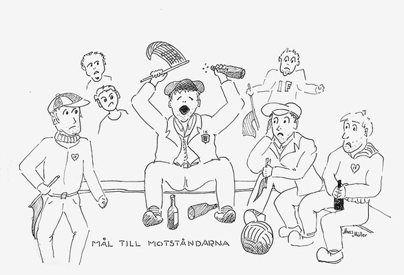 Mats Müller, Motståndarsupporter, 30x21cm