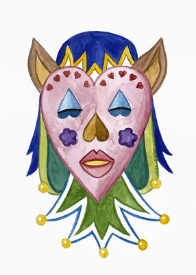 Mats Müller, Mask-10, 21x14cm