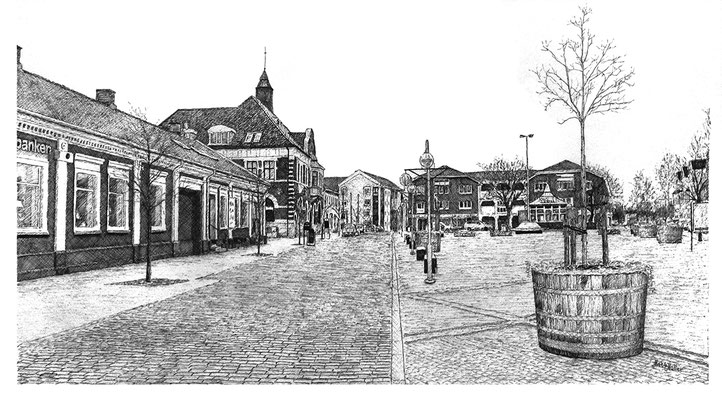 Mats Müller, Tomelilla-4, 60x40cm i ram