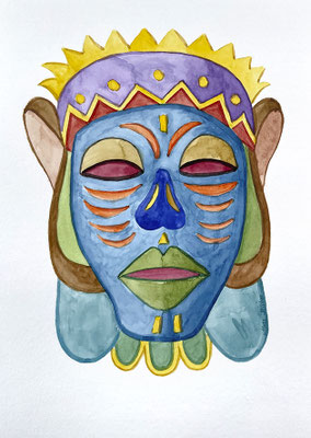 Mats Müller, Mask-02, 21x14cm