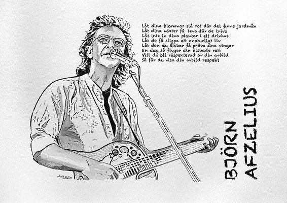 Mats Müller, Björn Afzelius, 35x25cm