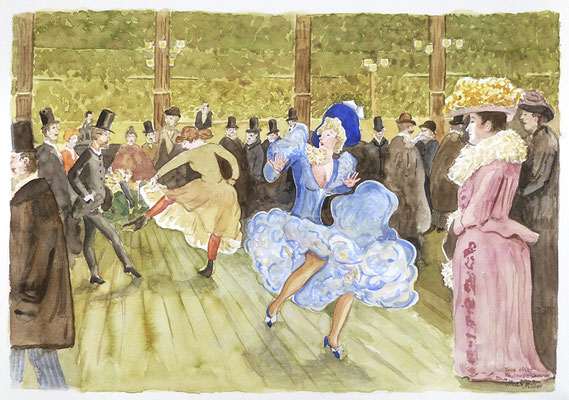 Mats Müller, Fritt efter Toulouse-Lautrec, 40x30cm