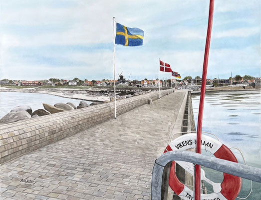 Mats Müller, Vikens hamn, 64x50cm