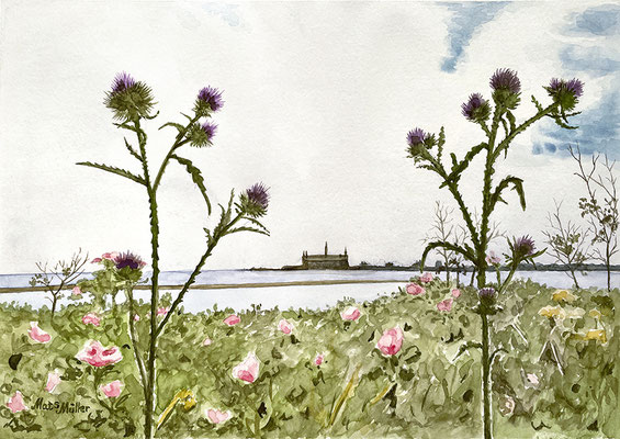 Mats Müller, Kronborgs slott, 30x21cm