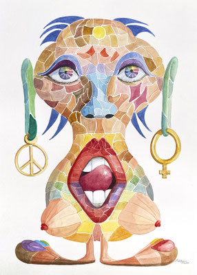 Mats Müller, Feministen, 42x30cm