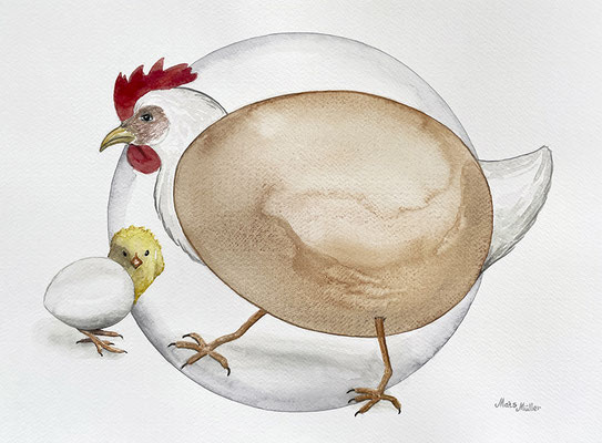 Mats Müller, Ägg, 40x30cm
