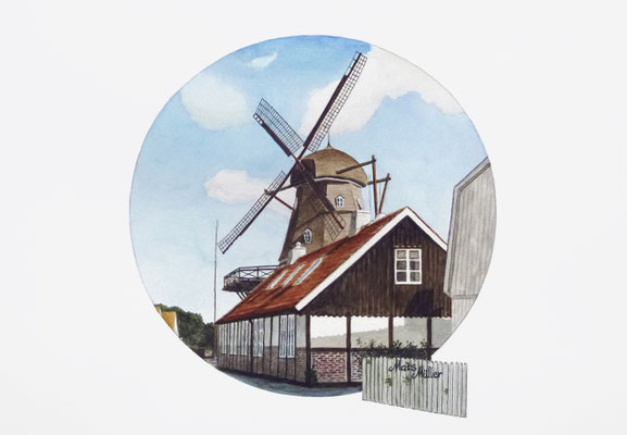 Mats Müller, Vikens mölla, 40x30cm