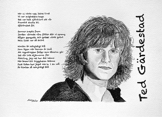 Mats Müller, Ted Gärdestad, 35x25cm