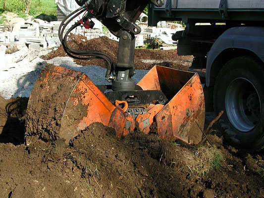 Cuchara bivalva para grúas con poco mantenimiento