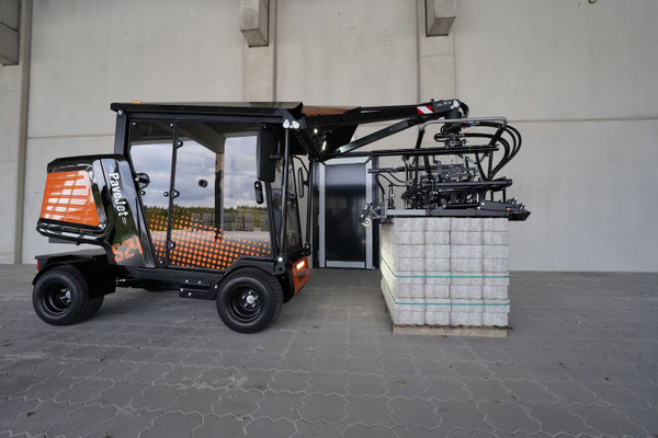 Máquina de colocación de adoquines con poco altura
