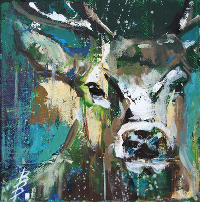 Buntwild grün 20x20 Acryl