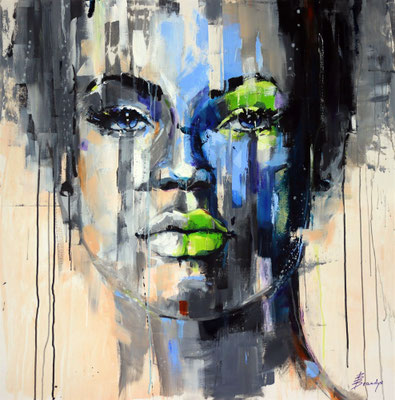 Dahlia Acryl 100x100cm