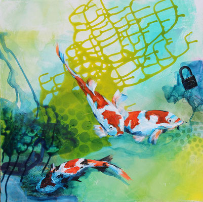 Koi 60x60, Acryl