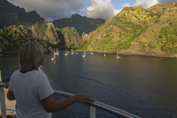 Blick auf Hanavave auf Fatu Hiva