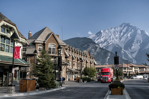 Im Zentrum von Banff Alberta Kanada