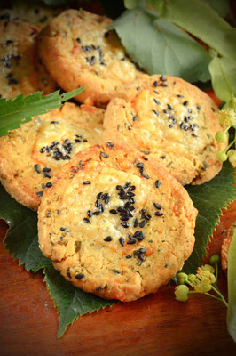 Lindenblätter-Sesam-Cookies