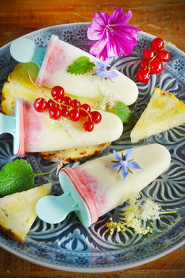 Ananas-Mädesüß-Popsicle