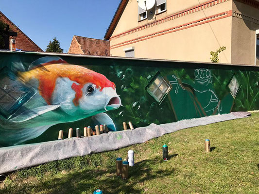 Graffiti Künstler im Spreewald