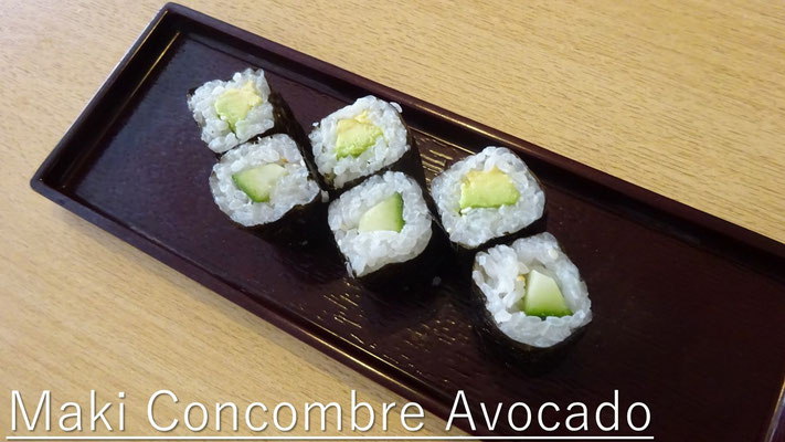 maki concombre avocado 6 euro