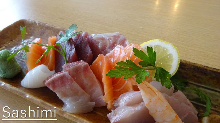 sashimi (assortiment de poisson cru du jour 22 euro