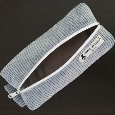 Cord pastellblau, hellgrau