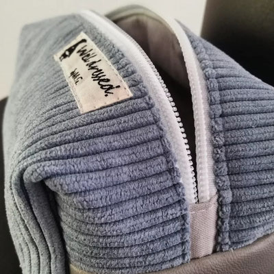 Cord pastellblau, hellgrau