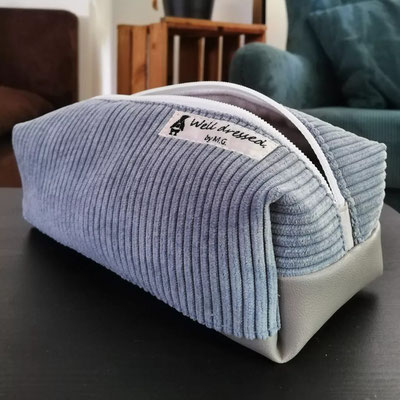 Cord pastellblau, hellgrau