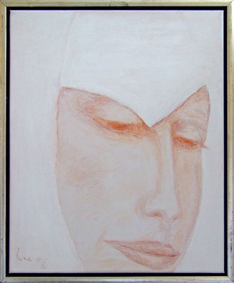 DIE NONNE - Rötelstift/Acryl 2008 50x40