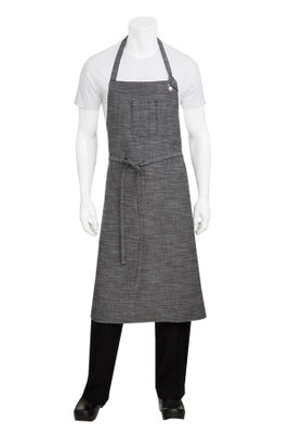 ABCXX02-BSL MANDIL DE PETO BOLSA CENTRAL COLOR GRIS MARCA CHEFWORKS