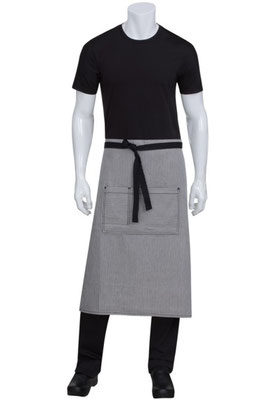 AW051BLK MANDIL MEDIO CON DOS BOLSILLOS COLOR NEGRO MARCA CHEFWORKS