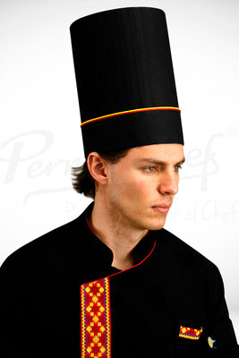 GORRO ALTO LINEA BRAVA COLOR NEGRO MARCA PERMACHEF