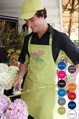 F8 MANDIL DE PETO CLASICO VARIOS COLORES MARCA CHEFWORKS