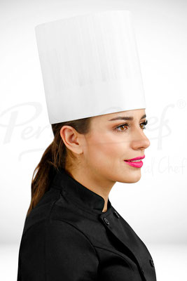 C10BL GORRO DE CHEF TABLEADO 10" COLOR BLANCO MARCA PERMACHEF
