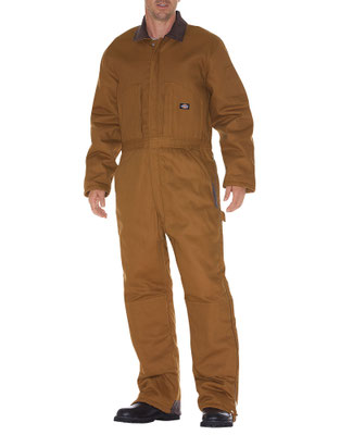 TV239 OVEROL PREMIUM ISOTERMICO LONETA COLOR CAFE MARCA DICKIES
