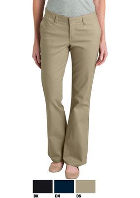 FP121 PANTALON DE GABARDINA STRECH CON CORTE PARA BOTA MARCA DICKIES