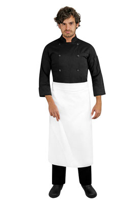 MANDIL DOBLE CON PRETINA COLOR BLANCO MARCA PERMACHEF
