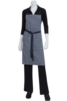 AB037IBL MANDIL DE PETO DE MEZCLILLA INDIGO MARCA CHEFWORKS